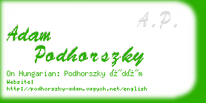 adam podhorszky business card